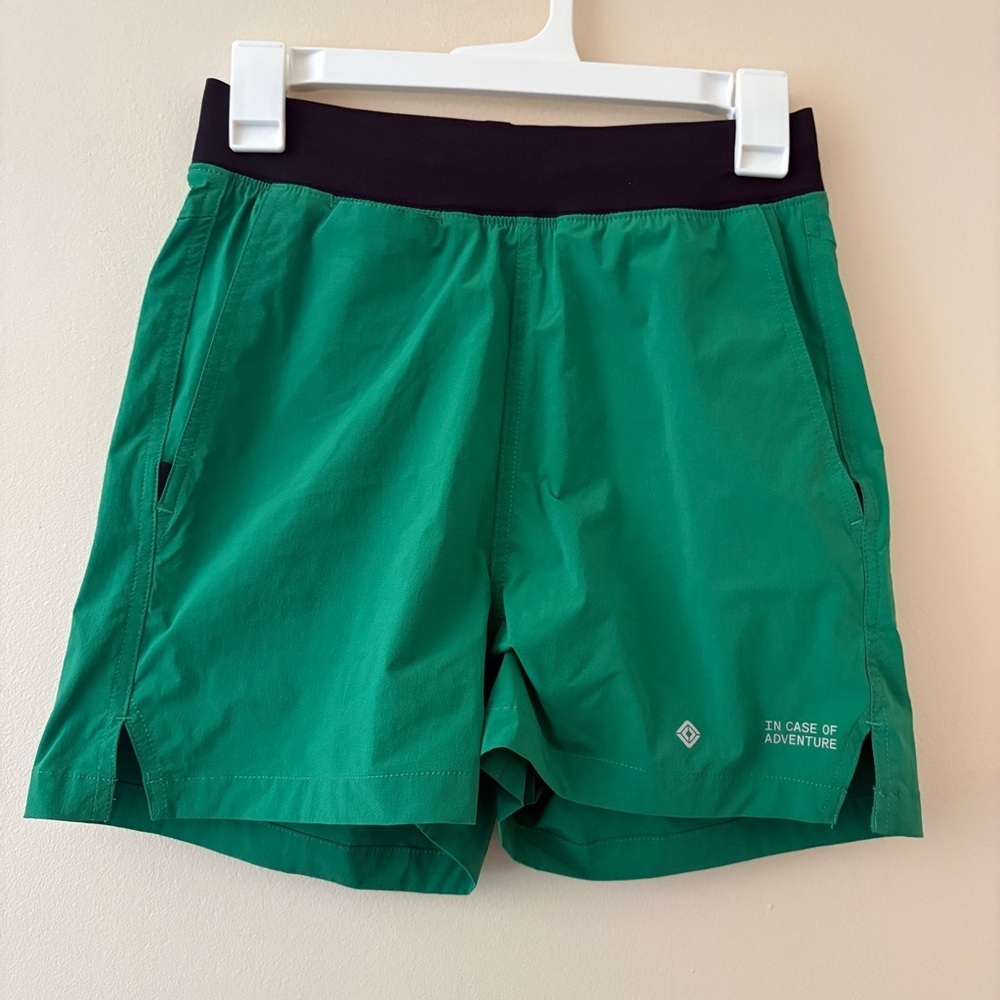 Rivian Women’s Adventure Shorts XS Pine Green Hiking Athletic Outdoor 3 Inch